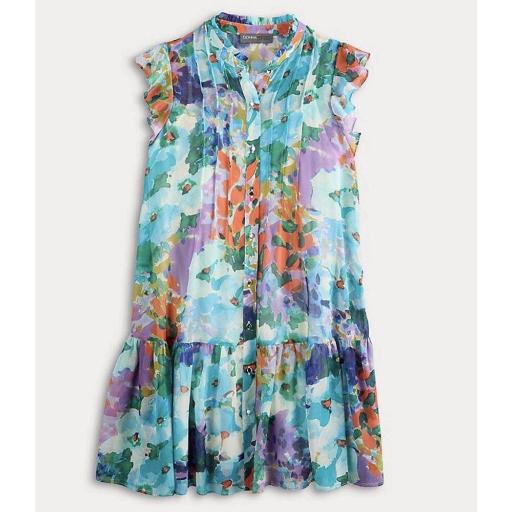 Donna Ricco mini dress floral dress womens 8 victorian summer spring wedding NWT - Picture 5 of 14